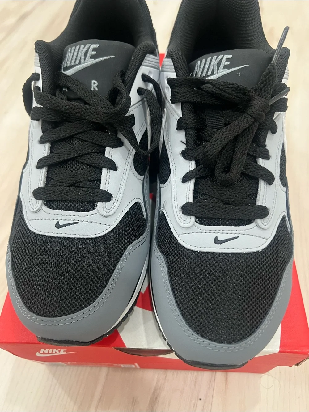 Unisex Nike Men’s Black and Gray Low-Top Sneakers